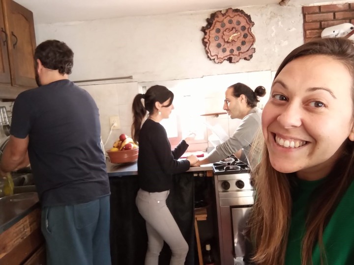 Cecilia, Juan Pablo, Florencia and Sebastián, at home. Photo: courtesy.