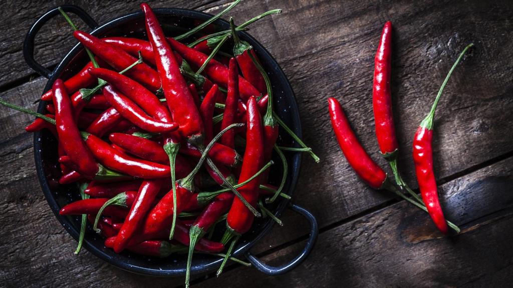 Stock image of hot peppers.