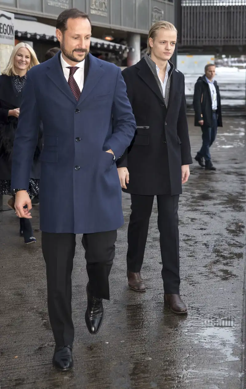 Marius Borg with Prince Haakon and Mette-Marit