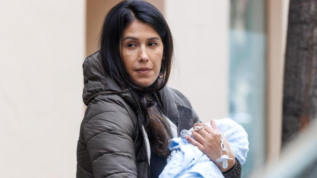 Gabriela Guillén with her son, in a photograph captured in Madrid, last February.