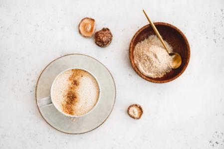 Mushroom coffee is a vegan drink